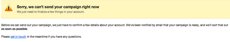 The message your client sees when you have insufficient funds