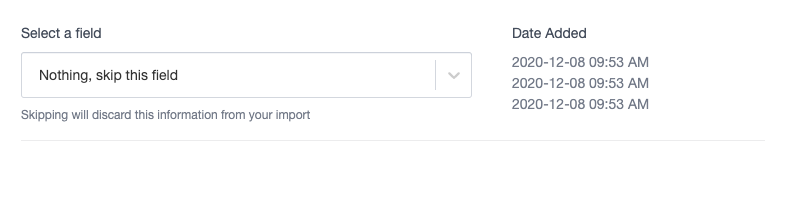 Select a field