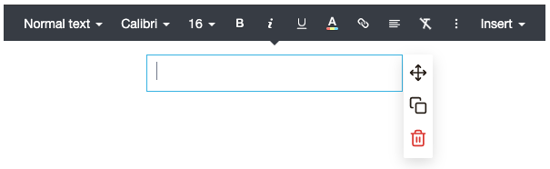 The text block