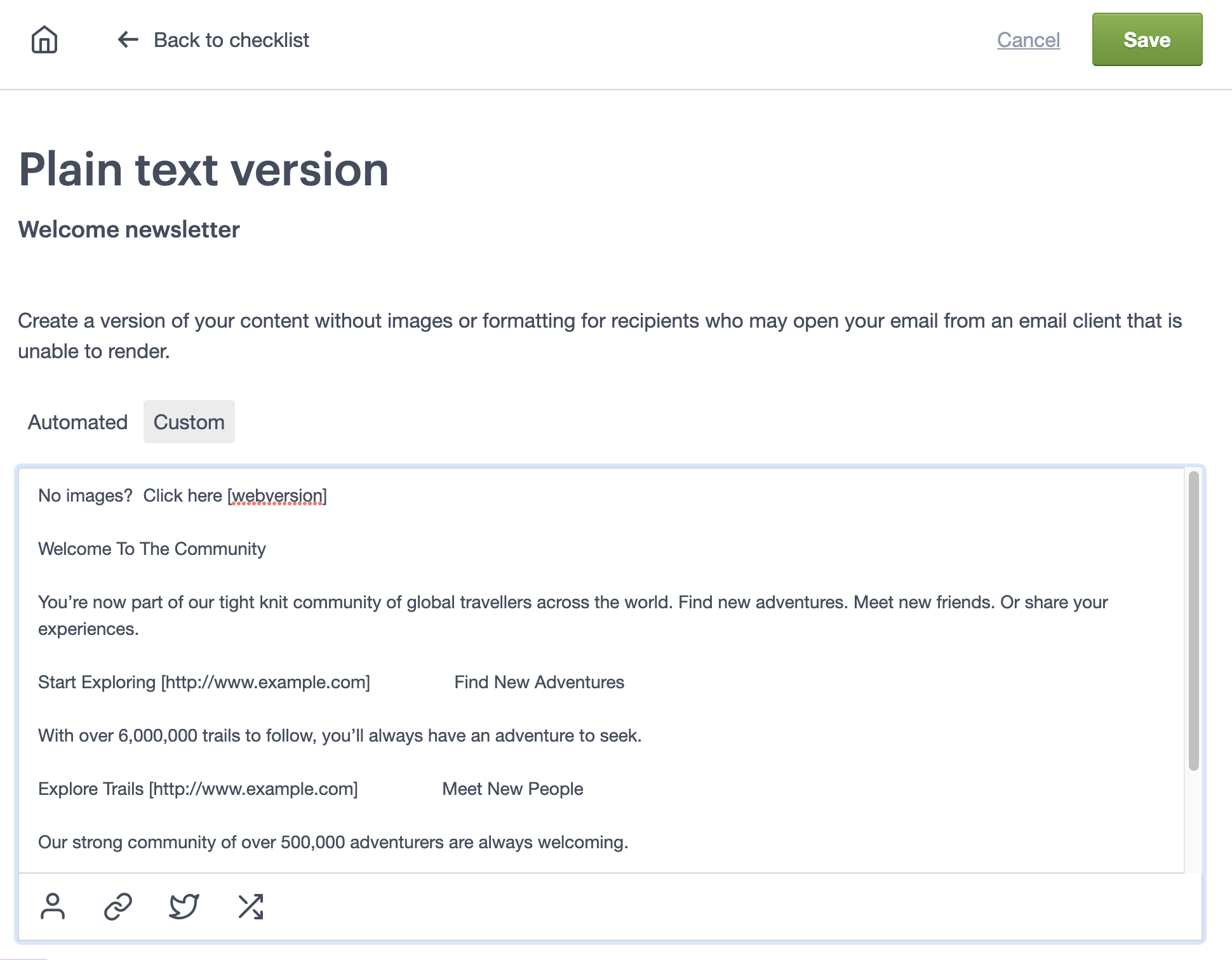 Plain text editor