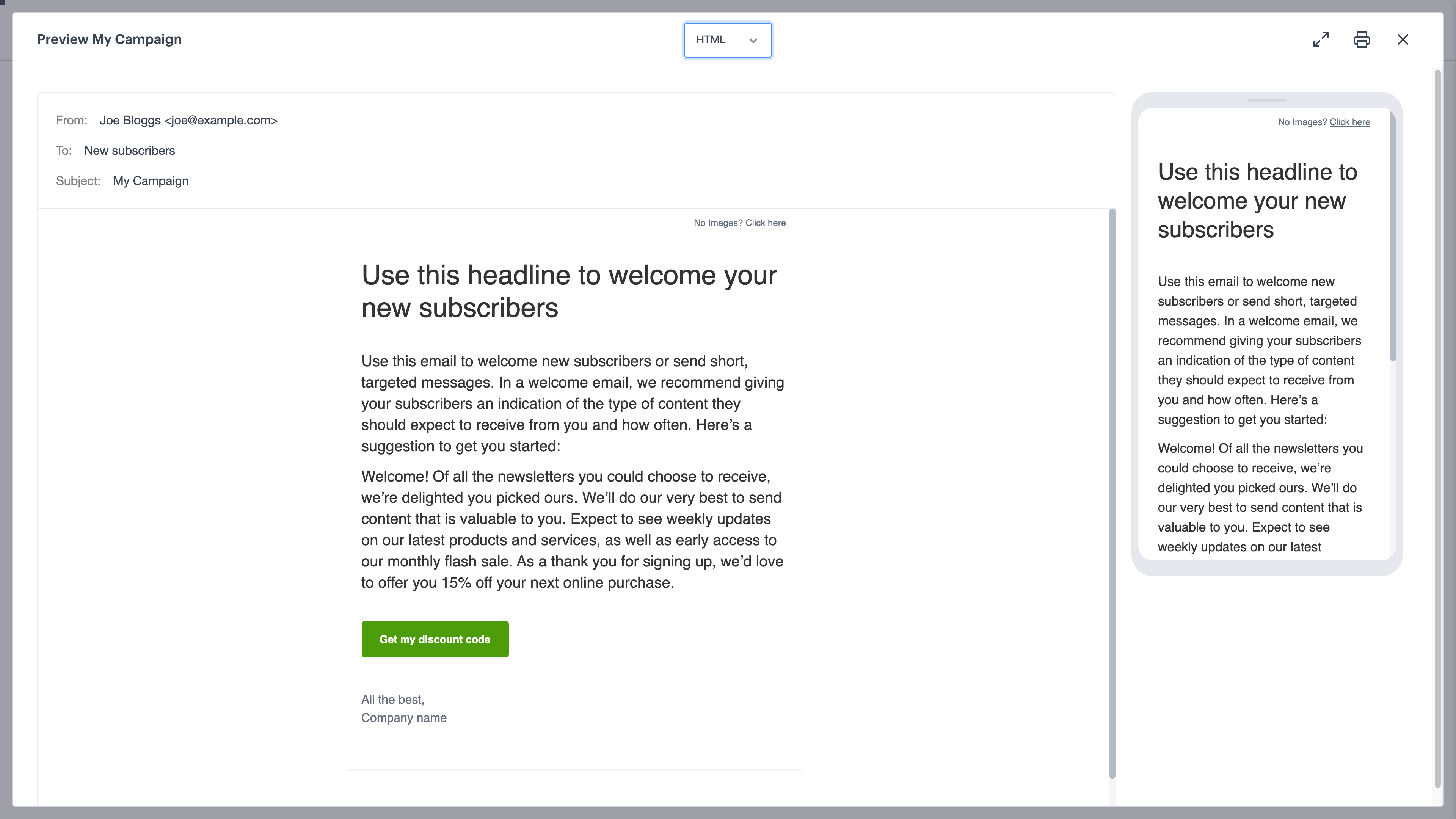 preview your email